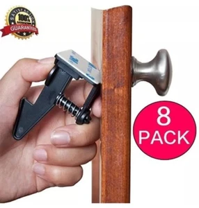 Cabinet Locks Child Safety Latches Quick Easy Adhesive Baby Proofing Set Of 8 - Picture 1 of 4