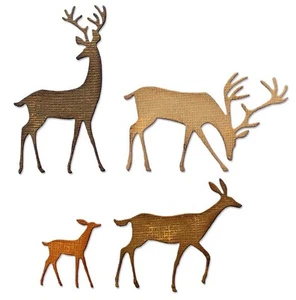 Sizzix Thinlits Darling Deer #664968 4pk set Retail $14.99 by Tim Holtz - Picture 1 of 12