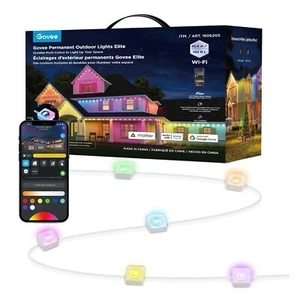 Nuevas luces Govee 150 pies permanentes para exteriores que cambian de color Elite, negras o blancas - Imagen 1 de 46