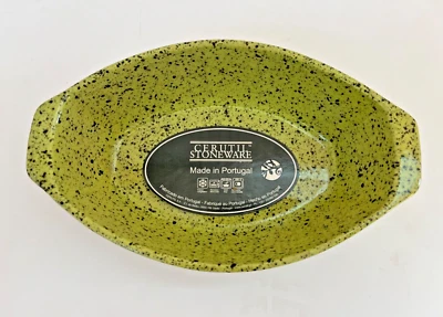 NUEVA Cazuela GRES CERUTIL VERDE - Hecha en Portugal 9 X 5 X 2 Foto 1 de 4