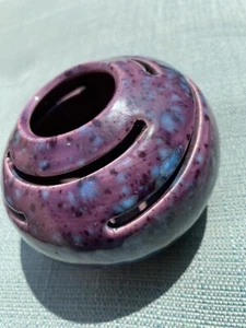 Camark vaso rana fiori ceramica viola e blu portacandele a forma di alveare ape - Foto 1 di 7