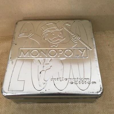 Monopoly 2000 Millenium Edition Collector Tin Parker Brothers Hasbro - Complete - Image 1 of 4