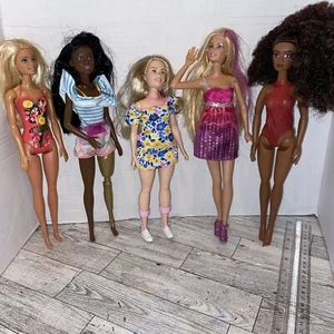 Lot Of 5 Made To Move Mattel Barbies - Picture 1 of 16