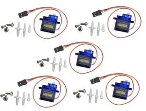 SG90 Mini Micro Servo Motor 9G RC Robot Arm,Helicopter,Remote Control, 5 Pack - Picture 1 of 7
