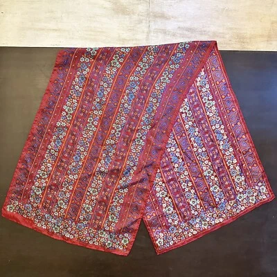 Bufanda Givenchy Estampado Mixto Rectangular Borgoña Multicolor Floral Geométrica Foto 1 de 4