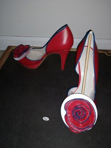 red shoes size 8