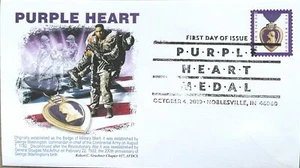 Graebner Chapter AFDCS 5419 Purple Heart Medal Noblesville Indiana Slogan Cancel - Picture 1 of 1