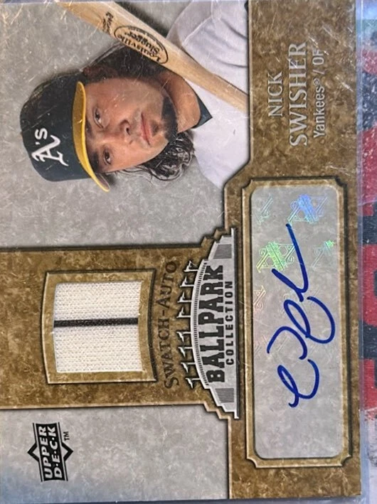 Etiquetas de lavandería Upper Deck Ballpark Collection 2009 #JA-NS Nick Swisher  Foto 1 de 1