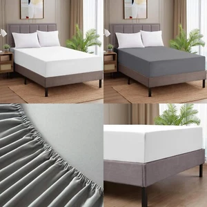 extra deep king size fitted sheet 40cm double bed sheets 600TC cotton superking - Picture 1 of 19