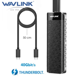 Wavlink 40Gbps M.2 NVME Enclosure PCI-E SSD Case Thunderbolt NVMe External Case - Picture 1 of 16