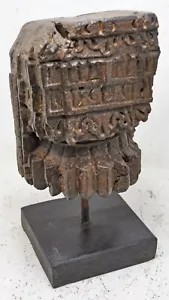 Antiguo soporte de madera tallado en soporte original antiguo fino tallado a mano - Imagen 1 de 8