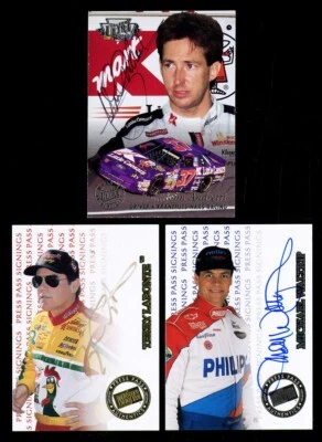 1996 FLEER JOHN ANDRETTI 1999 PRESS PASS TERRY LABONTE MICHAEL WALTRIP HQ AUTOS - Image 1 of 2