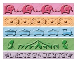 5 Prägeschablone B6 - Bordüre, Zirkus Baby Embossing Folder Provocraft Cuttlebug - Bild 1 von 4
