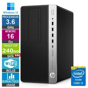 HP EliteDesk 800 G4 TWR i3-8100 3.60GHz 16Go/240Go SSD Wifi W11 - Photo 1/1