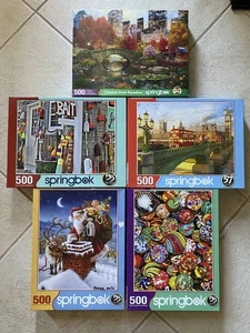 SPRINGBEK 500 piece puzzles-LOT OF 5 - Picture 1 of 6