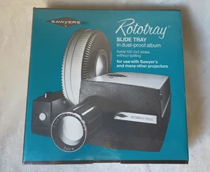 Sawyers NUOVO Proiettore Rototray Vassoio Scorrevole Contiene 100 Diapositive 2x2 Senza Sversamento - Foto 1 di 5