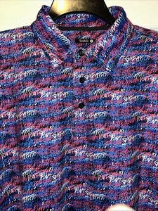 Swag Golf Polo Shirt Mens XL Multicolor Skull Don't Give A Putt All Over Print - Picture 1 of 9