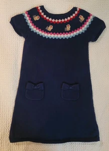 Gymboree Fair Isle Sweater Dress With Embroidered Yorkie - Size 8Dogs - Picture 1 of 3