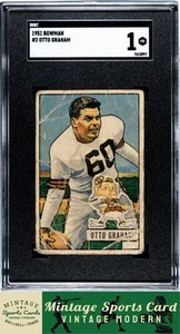 Bowman 1951 - Otto Graham - #2 Cleveland Browns SGC 1 - Imagen 1 de 2