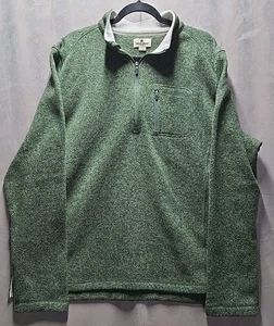 Woolrich Quarter Zip Pullover Mens Medium Green Outdoor Chunky Jacket XXL - Picture 1 of 7