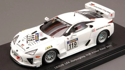 MODELLINO AUTO STATICO EBBRO LEXUS LFA #119 NURBURGRING VLN RACE 2011 SCALA 1:43 - Immagine 1 di 4