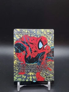 Arachnogenisis FOIL Borderless Spider-Man NM MTG  - Picture 1 of 2