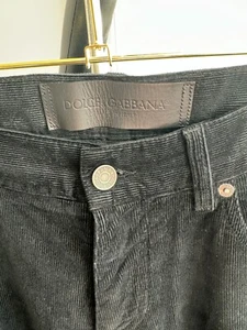 Dolce & Gabbana Men's Black Corduroy Pants US 32 IT 48 - Picture 1 of 15