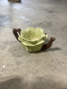 Vintage Cabbage Tea Pot With Lady Bugs - Picture 1 of 8
