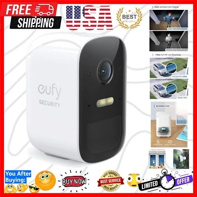 1080p HD Wireless Cam 2C Security Solution - Human Detection Alerts Included - Image 1 of 4