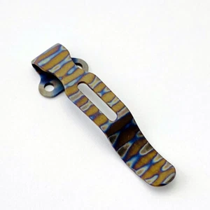 Titanium Deep Carry Back Pocket Clip for Benchmade / Emerson / ProTech/ ZT Knife - Picture 1 of 5