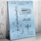 Acoustic Guitar Bridge Patent Canvas Print Gifts For Men Guitar Art Wall Art