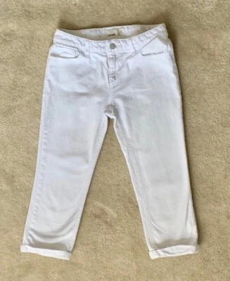 Белые узкие джинсовые капри для девочек Old Navy 14 - Изображение 1 из 4