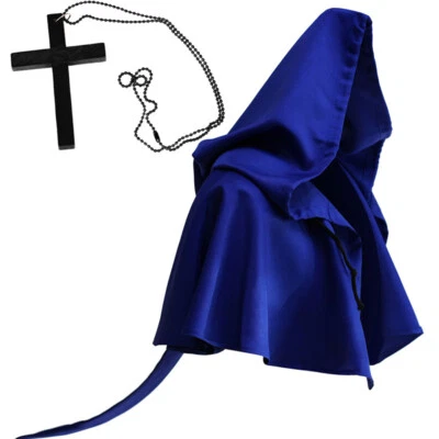 Unisex Medieval Monje Sombrero Halloween Bruja Capucha Capa Pagano Juegos con disfraces. Foto 1 de 4