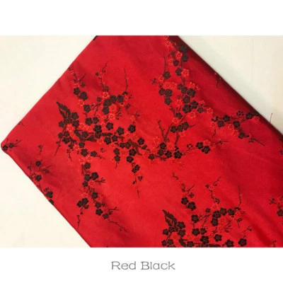 1 метр китайская дамасская ткань слива цветок искусственный шелк жаккард парча ткани - Изображение 1 из 4