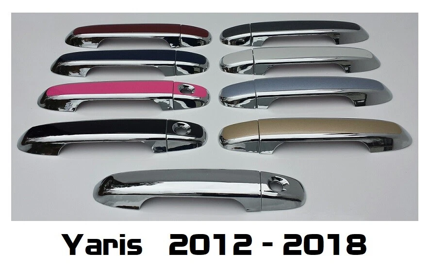 Superposiciones de manija de puerta personalizadas negras o cromadas Toyota Yaris 2012-2018 TÚ ELIGES CLR Foto 1 de 4