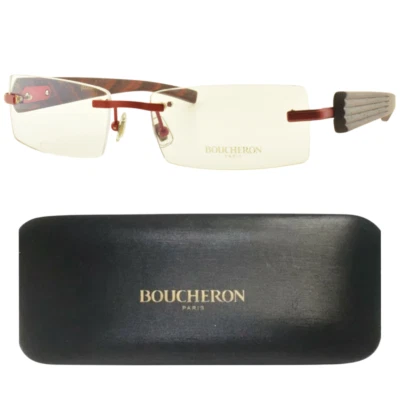 ¡¡NUEVO!! Marco óptico unisex rectangular rojo sin montura BOUCHERON BEO 116.04 54-18-130 Foto 1 de 4