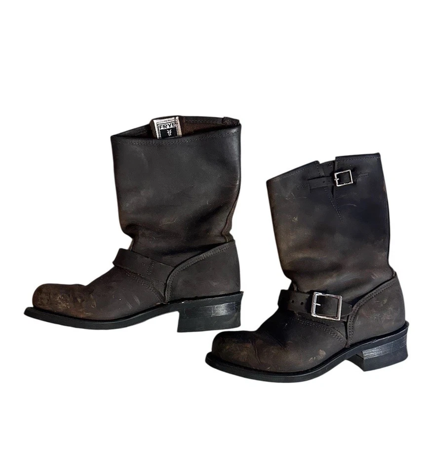Botas de montar de moto de ingeniero de cuero marrón Frye Foto 1 de 4