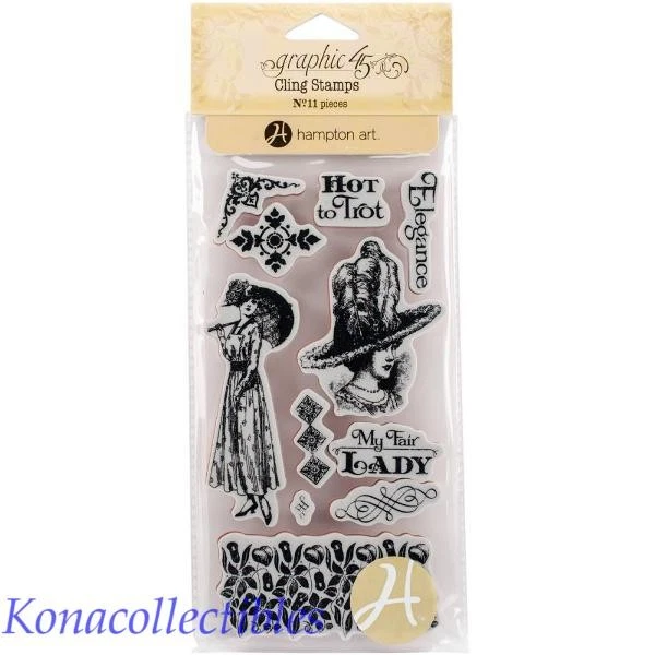 Juego de estampillas gráficas 45 Off To The Races #3 vintage, Hot To Trot, My Fair Lady Foto 1 de 2