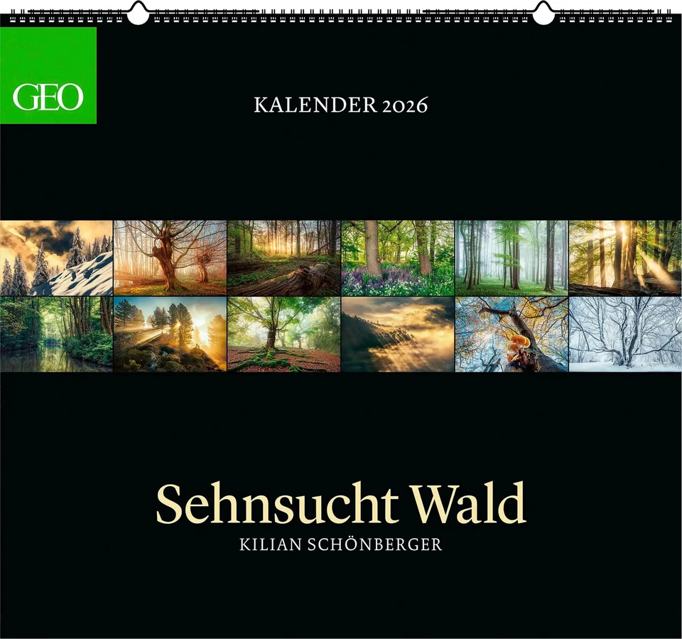NEUMANN VERLAGE GMBH & CO GEO Kalender: Sehnsucht Wald 2026 - Wand-Kalender - Natur-Kalender - 60x55