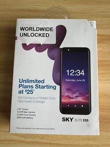 SKY Devices Elite E55 -Blue UNLOCKED (AT&T ,T-Mobile ,Mint) Dual SIM -Android 10 - Afbeelding 1 van 2