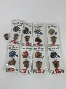1993 Best of West NFL 7-Eleven Coca-Cola NFC Lapel Pin Lot Near Complete Set! - Picture 1 of 6