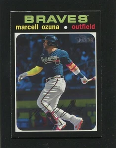 #723 MARCELL OZUNA, Braves - 2020 Topps Heritage: Action Image Variation 205002e - Picture 1 of 3