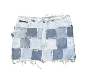Calvin Klein Distressed Denim Mini skirt  - Picture 1 of 3