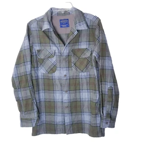 Pendleton Rider Hemd Herren Gr. Small grün grau Eco Wise waschbar Schurwolle - Bild 1 von 16