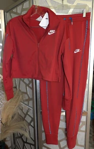 NIKE SPORTSWEAR HW MAGIC EMBER/PHOTO BLUE HIGH WAISTED 2PC. TRACKSUIT (SZ: XL) - Picture 1 of 7