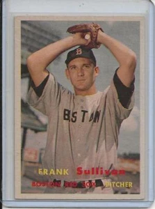 1957 Topps Baseball Card Frank Sullivan Pitcher Boston Red Sox Near Mint # 21 - Picture 1 of 2