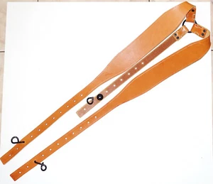FRENCH ARMY WW1 era repro leather equipment Y-STRAPS Czech made - Picture 1 of 7