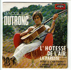 Jacques Dutronc Vinyl 45T EP L'HOTESSE DE L'AIR - OU EST-IL PIERROT -VOGUE 8679 - Bild 1 von 3