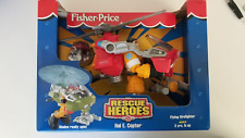 2001 Mattel Rescue Heroes Blaze Busters Hal E. Copter Flying Firefighter
