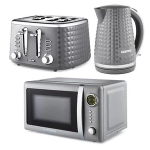 Geepas Digital 20 l Mikrowelle, Argyle Sammlung 1,7 l Wasserkocher & 4 Scheiben Toaster Set - Bild 1 von 12